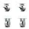 Service Caster 4 Inch Kingpinless Semi Steel Wheel Caster Brakes 2 Rigid, 2PK SCC-KP30S420-SSR-SLB-2-R-2 - alternate 1